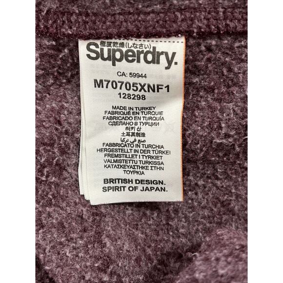 SUPERDRY Women's Sweatpants Track & Field 72 Joggers VTG MAROON Sz L 34x28 - Picture 9 of 9